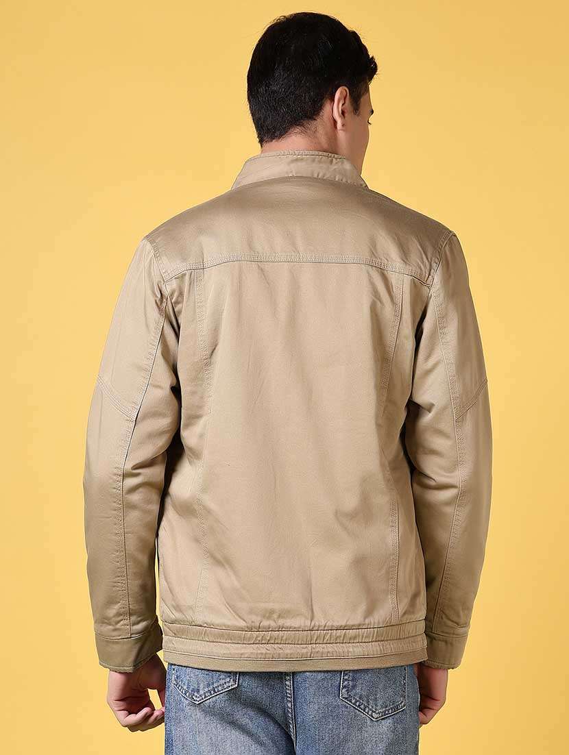 brown cotton casual jacket - 21641396 -  Standard Image - 3