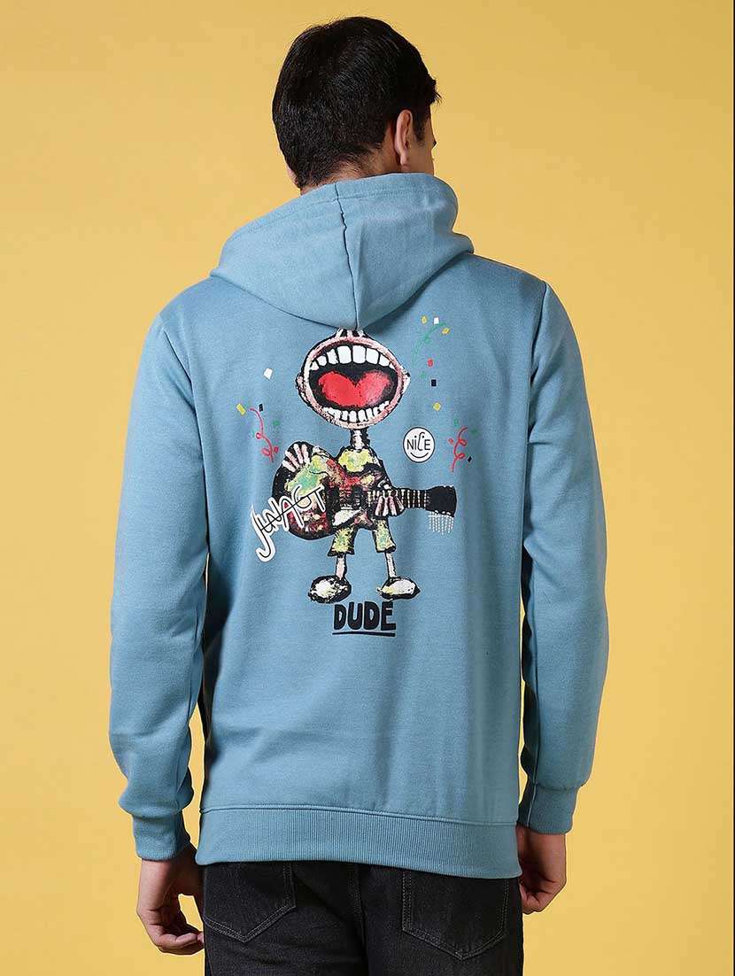 men long sleeve regular fit hooded sweatshirt - 21641412 -  Standard Image - 3