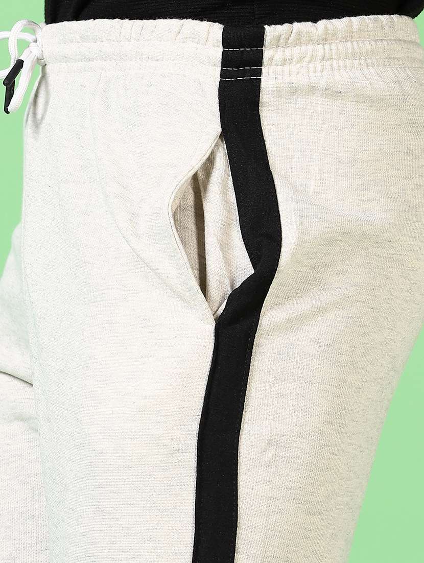 men mid rise side taped ankle length track pant - 21641427 -  Standard Image - 5