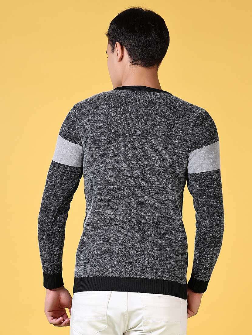 men long sleeves color block pullovers - 21641437 -  Standard Image - 3