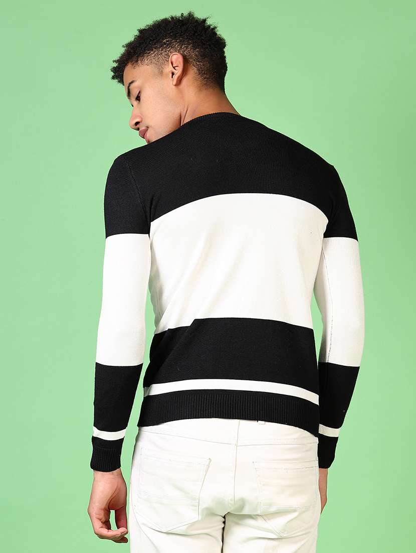 men long sleeves color block pullovers - 21641438 -  Standard Image - 3