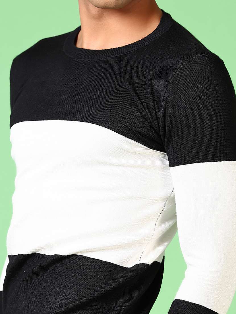 men long sleeves color block pullovers - 21641438 -  Standard Image - 5