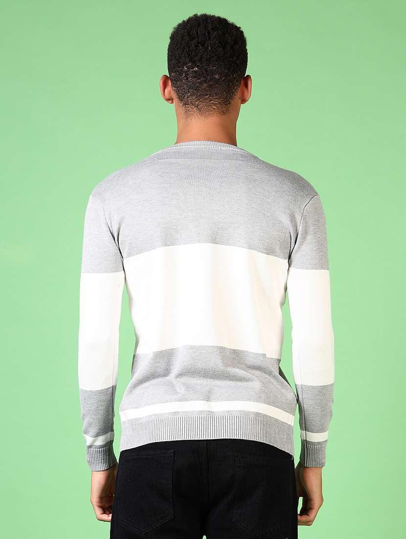 men long sleeves color block pullovers - 21641439 -  Standard Image - 3