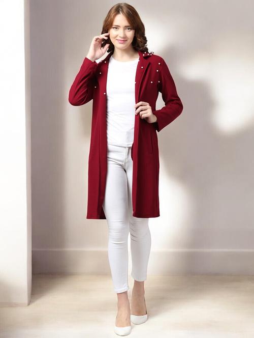 women embellished long sleeve regular shrug - 21641483 - Standard Image - 0