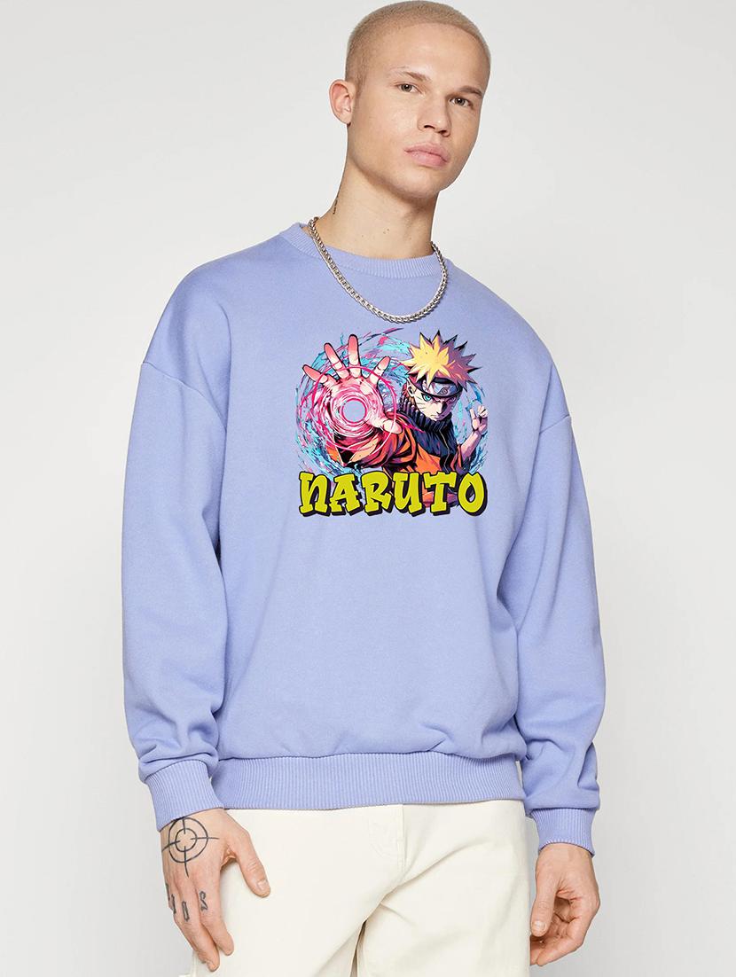 men chest print long sleeve sweatshirt - 21641523 - Zoom Image - 0