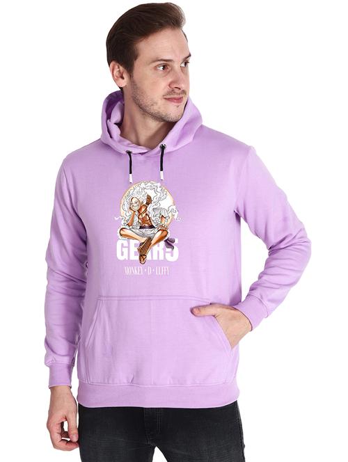 men front print regular fit hooded sweatshirt - 21641580 - Standard Image - 0