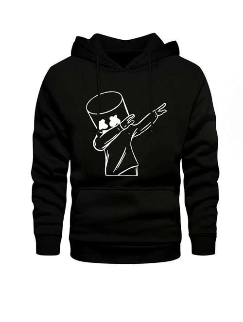 men front print hooded neck sweatshirt - 21641705 -  Standard Image - 0