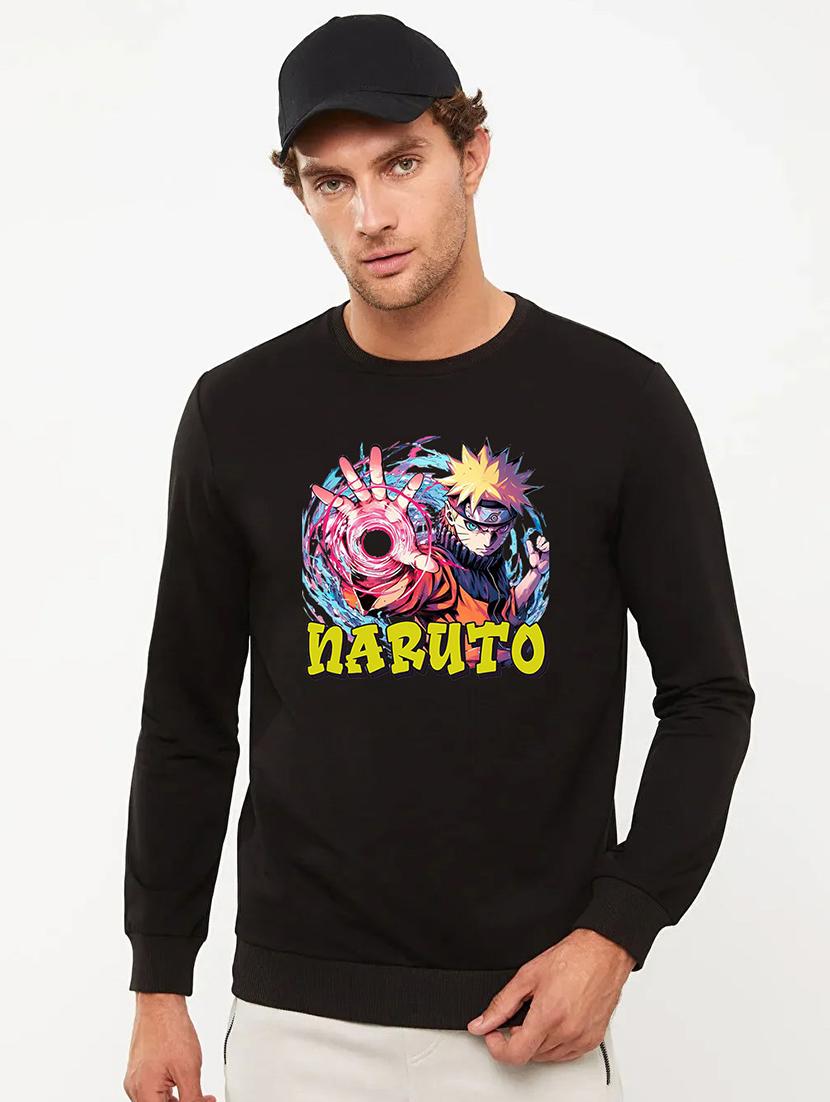 men front print crew neck sweatshirt - 21641711 -  Zoom Image - 0