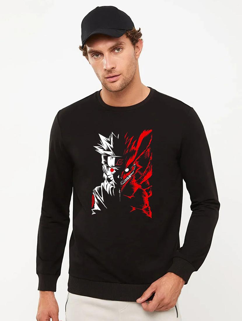 men front print crew neck sweatshirt - 21641713 - Zoom Image - 0