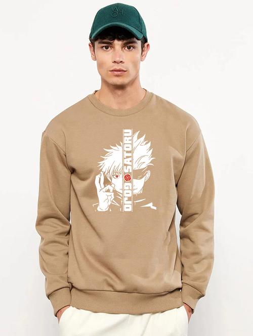 men front print crew neck sweatshirt - 21641740 - Standard Image - 0