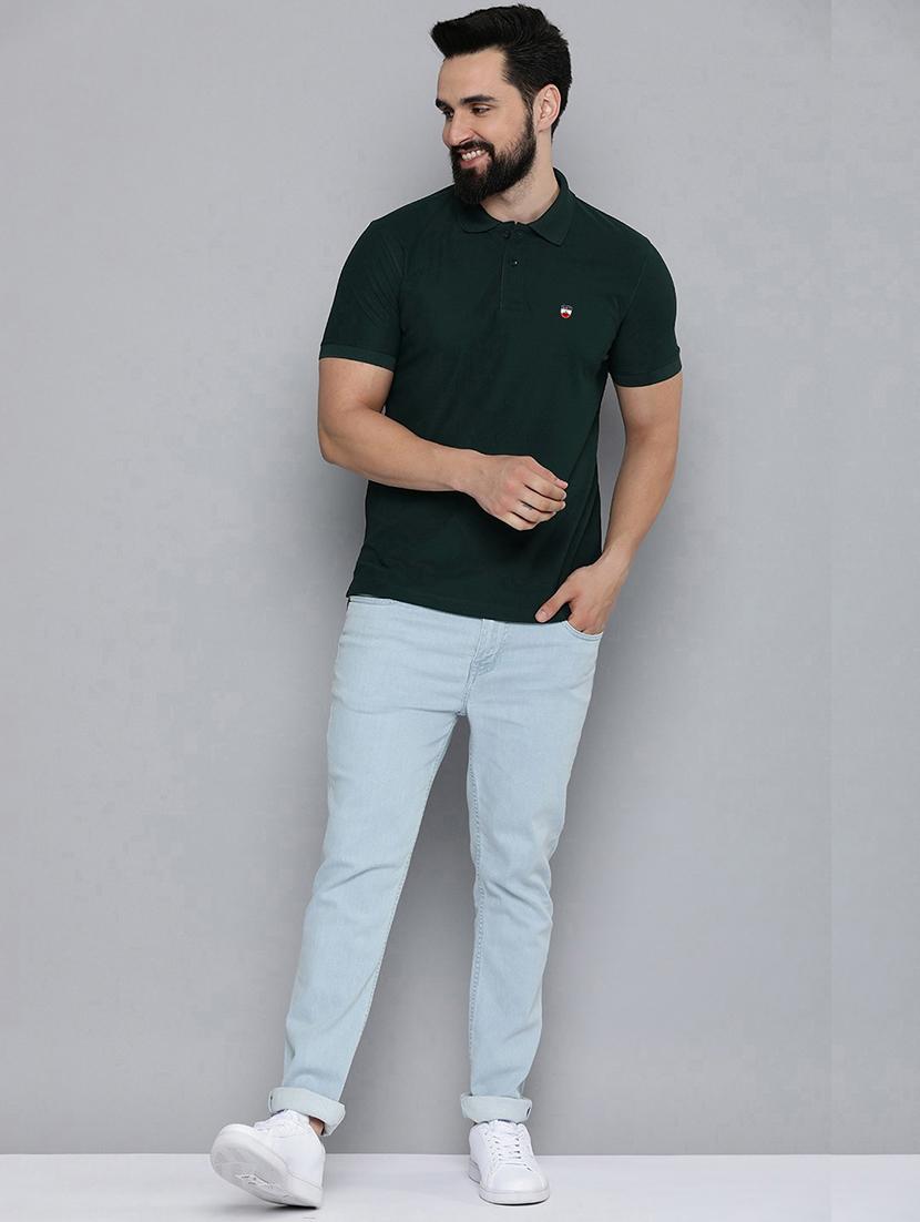 men slim fit solid polo t-shirt - 21642247 - Standard Image - 3