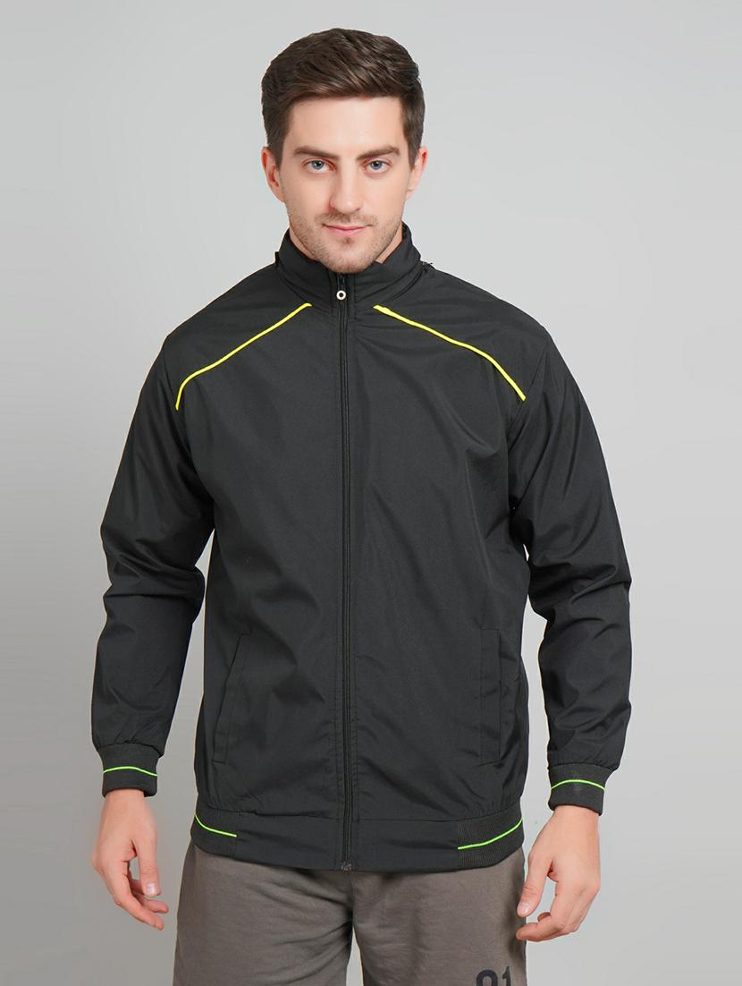 men solid long sleeve casual jacket
