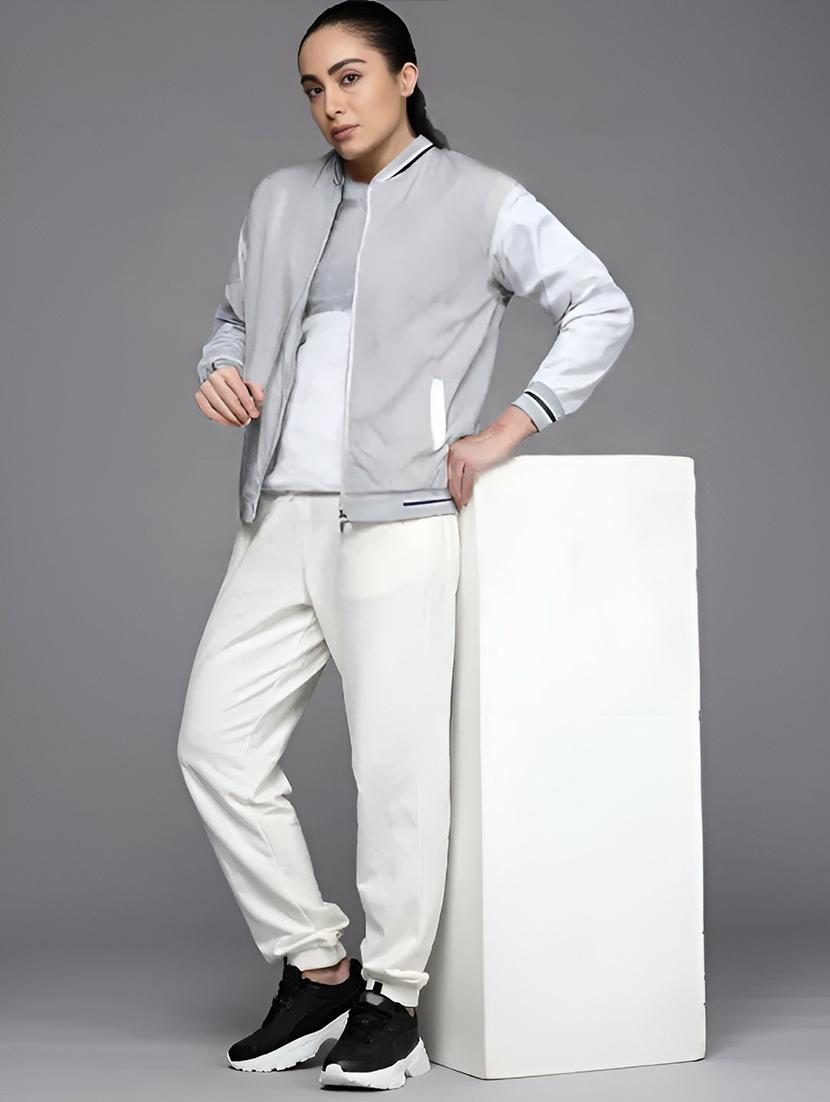 women color block long sleeve regular jacket - 21642369 - Standard Image - 3