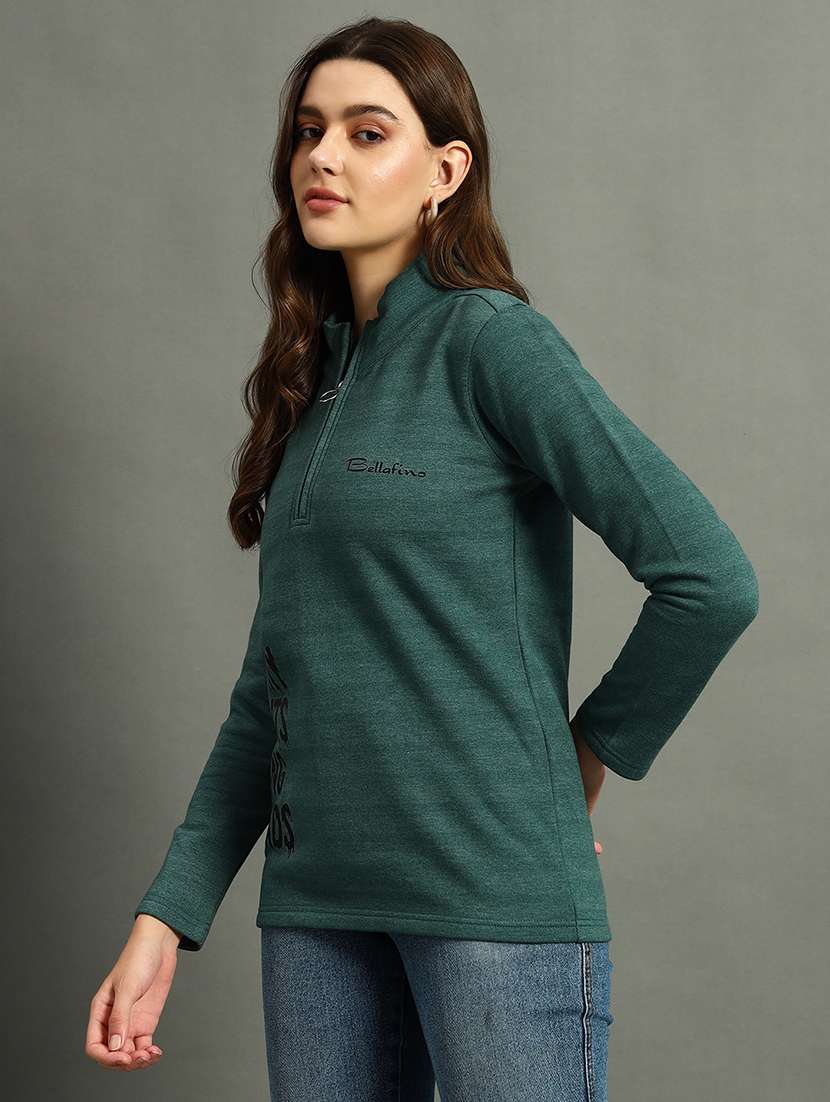 women placement print long sleeve sweatshirt