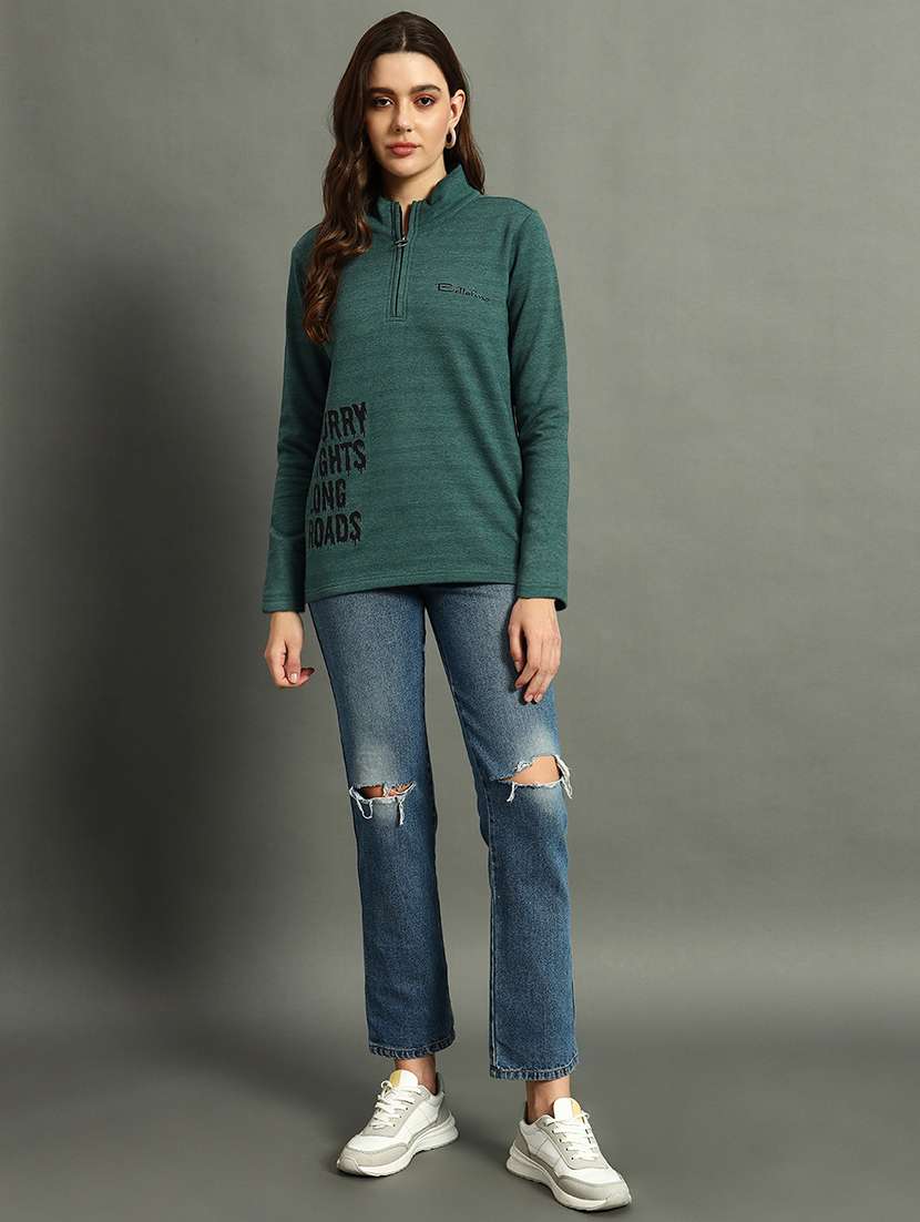 women placement print long sleeve sweatshirt - 21642429 -  Standard Image - 3