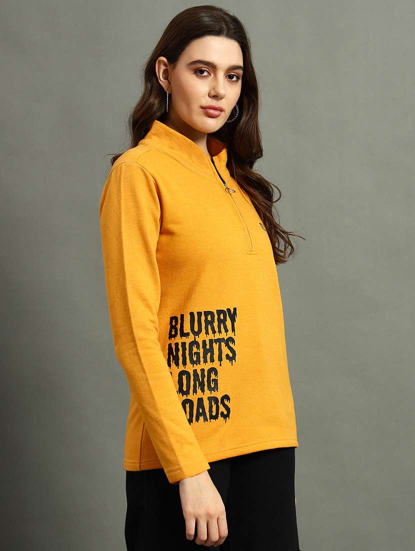 women placement print long sleeve sweatshirt