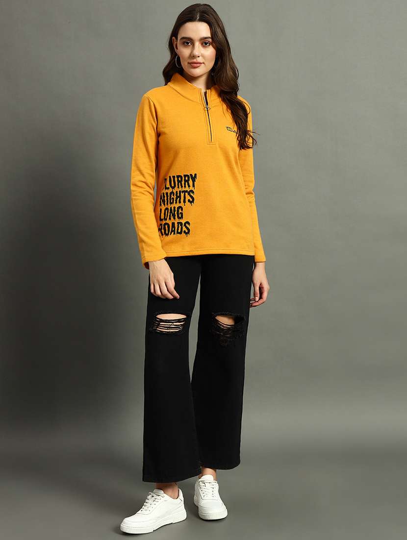 women placement print long sleeve sweatshirt - 21642431 -  Standard Image - 3