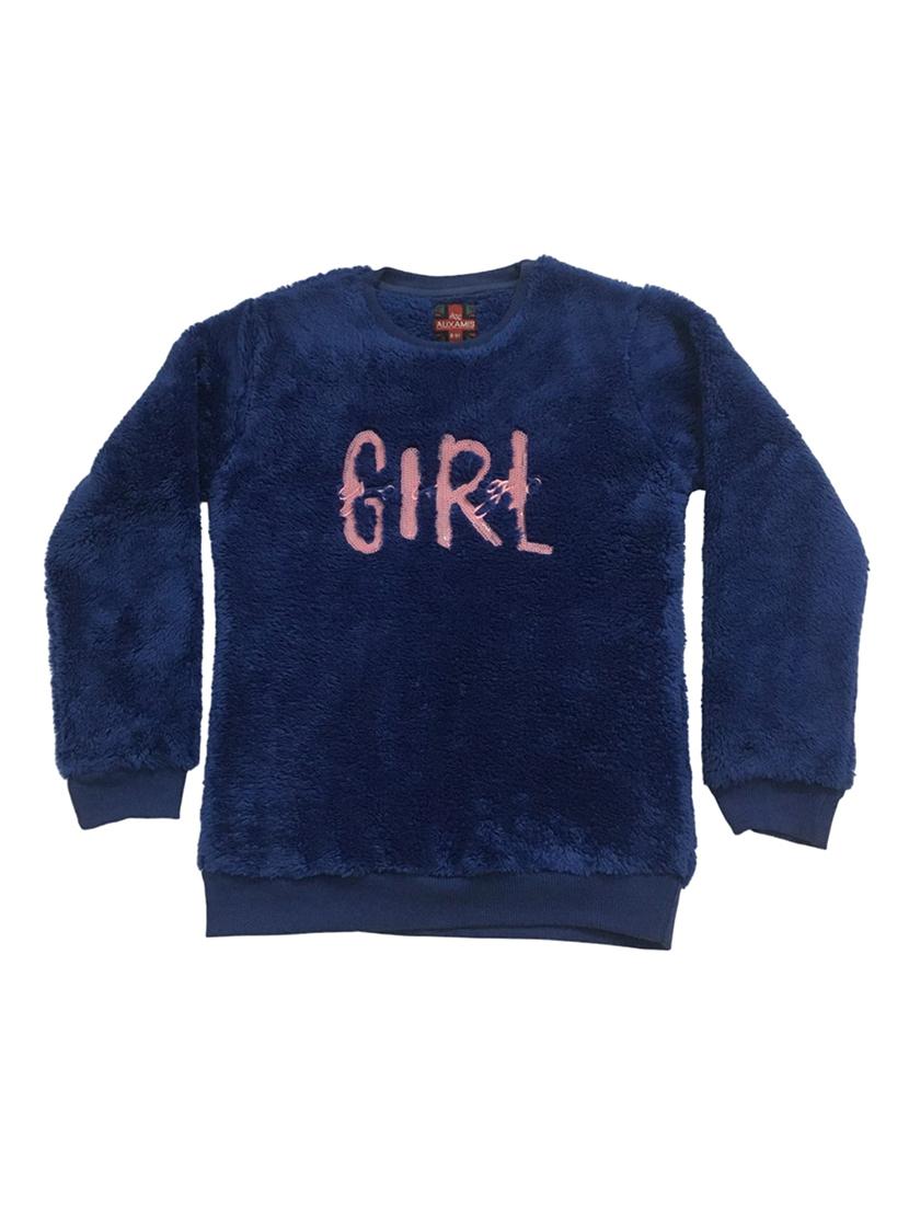 girls solid with work long sleeve sweatshirt - 21642439 - Zoom Image - 0