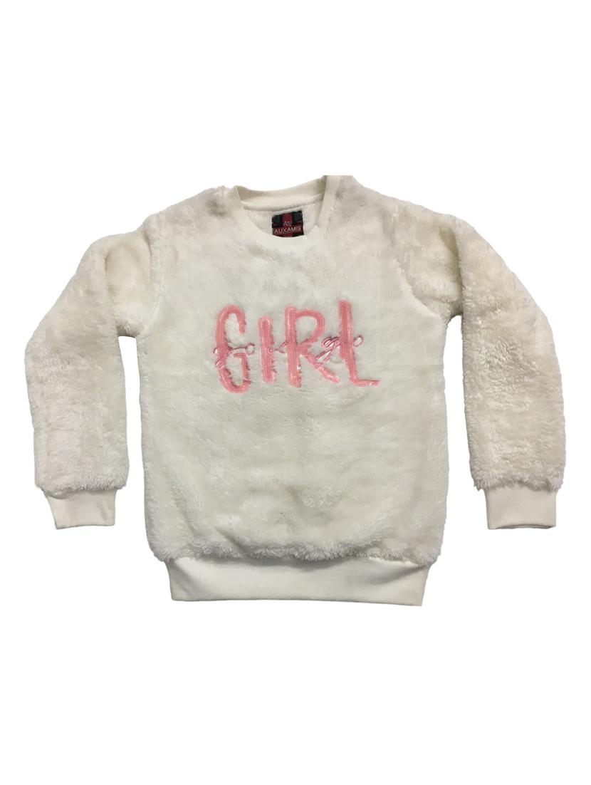 girls solid with work long sleeve sweatshirt - 21642440 - Zoom Image - 0