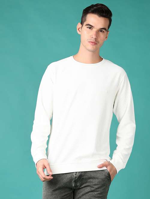 men regular fit solid long sleeve sweatshirt - 21642550 -  Standard Image - 0