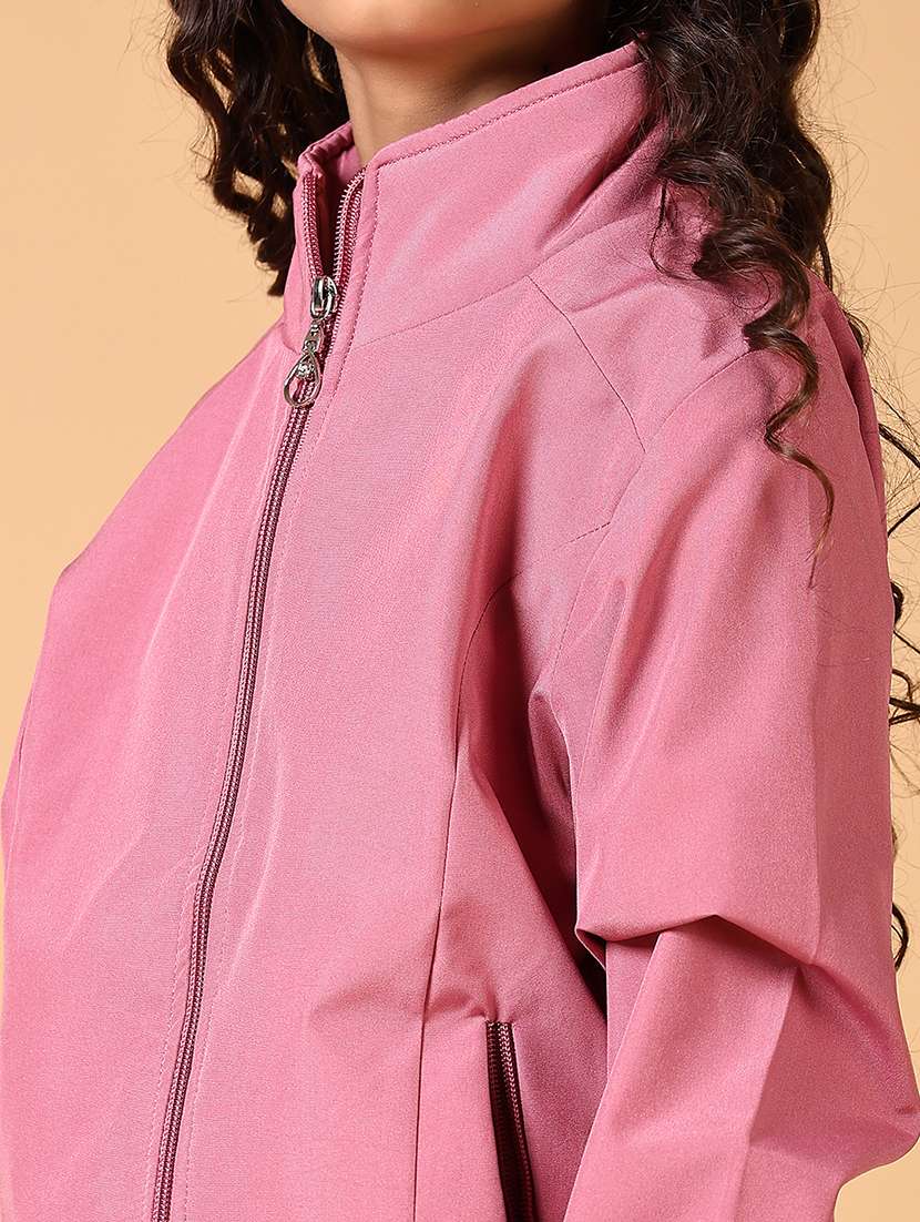 girls solid long sleeve bomber jacket - 21642566 -  Standard Image - 5