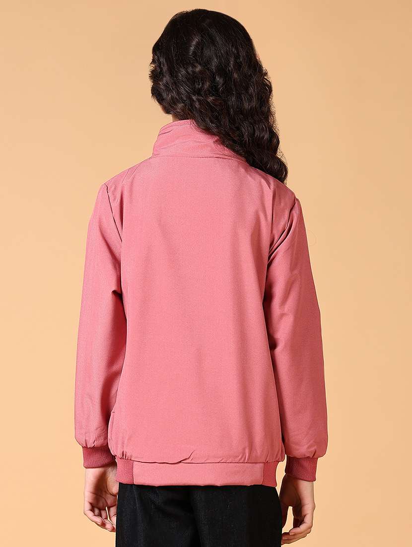 girls solid long sleeve bomber jacket - 21642567 -  Standard Image - 3