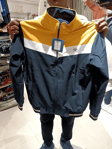 navy blue poly tpu casual jacket - 21642571 - Standard Image - 0