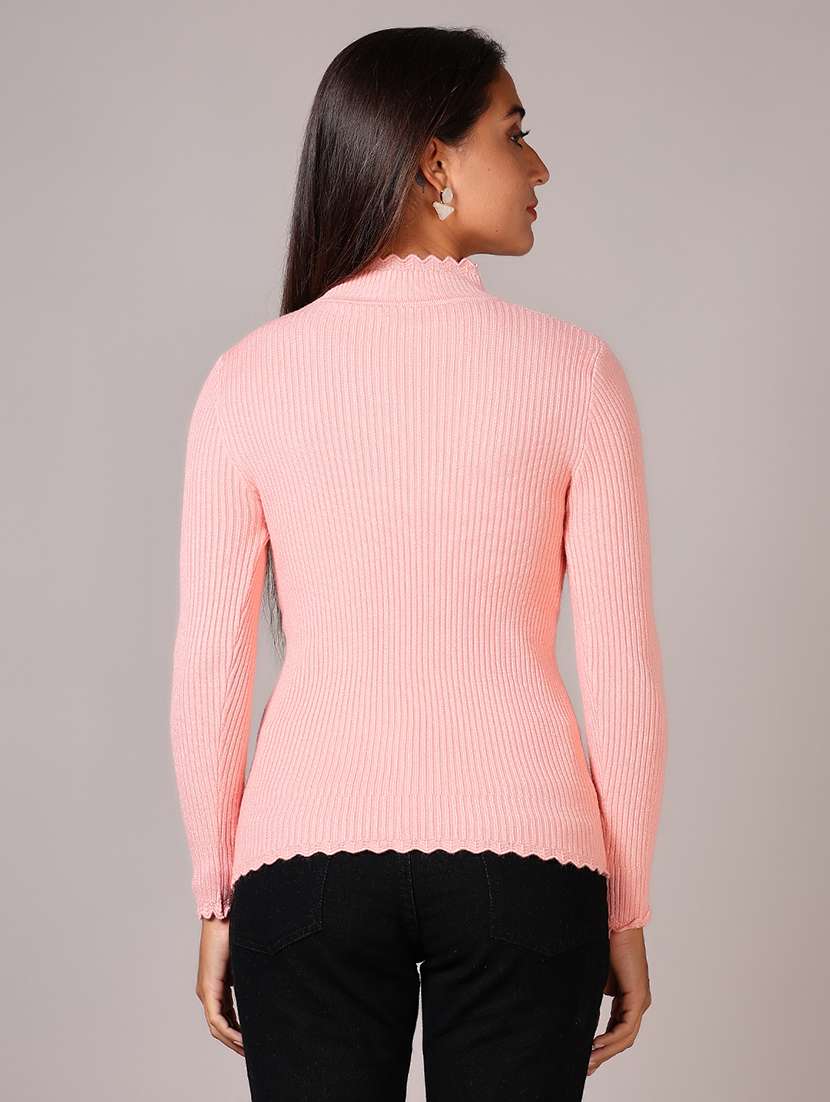 women solid long sleeve pullover - 21642572 -  Standard Image - 3