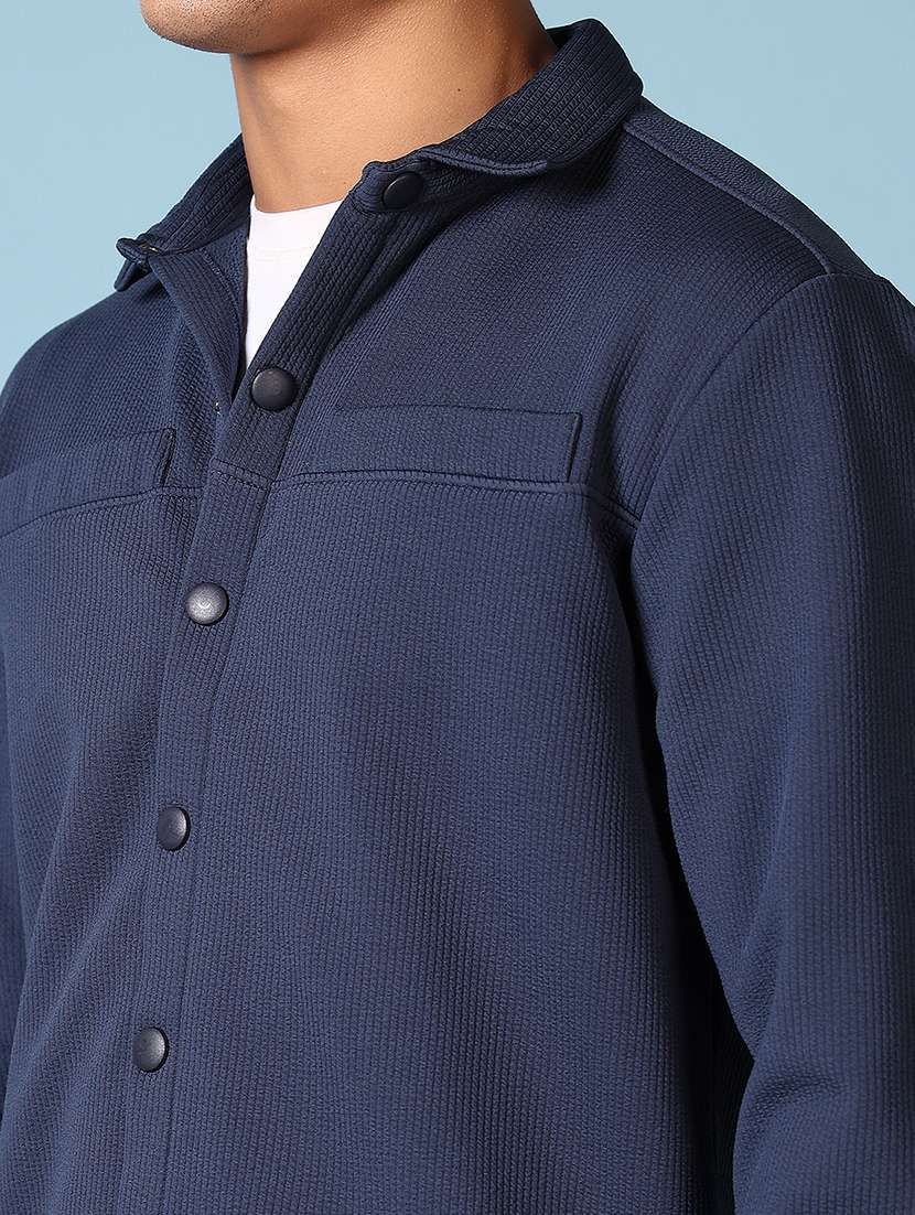 men long sleeves solid shackets - 21642604 -  Standard Image - 5