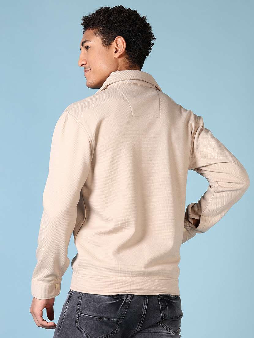 men long sleeves solid shackets - 21642608 -  Standard Image - 3