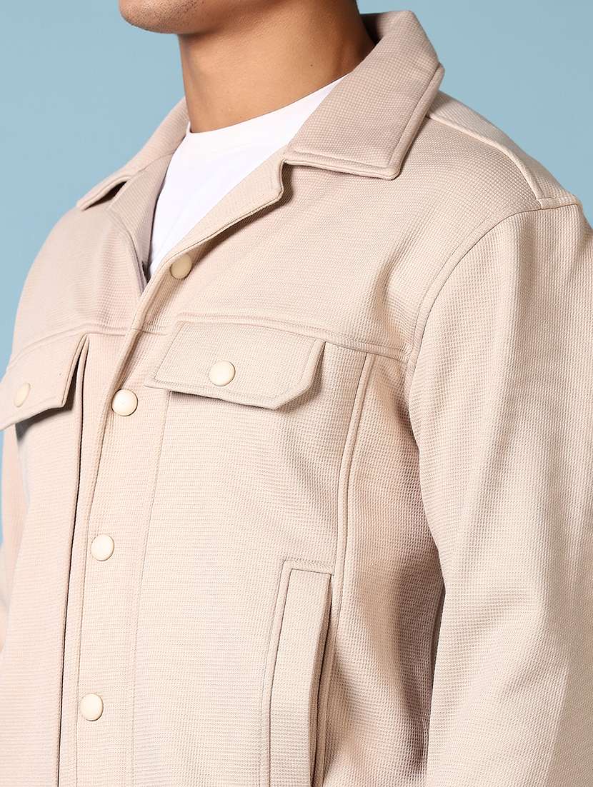 men long sleeves solid shackets - 21642608 -  Standard Image - 5