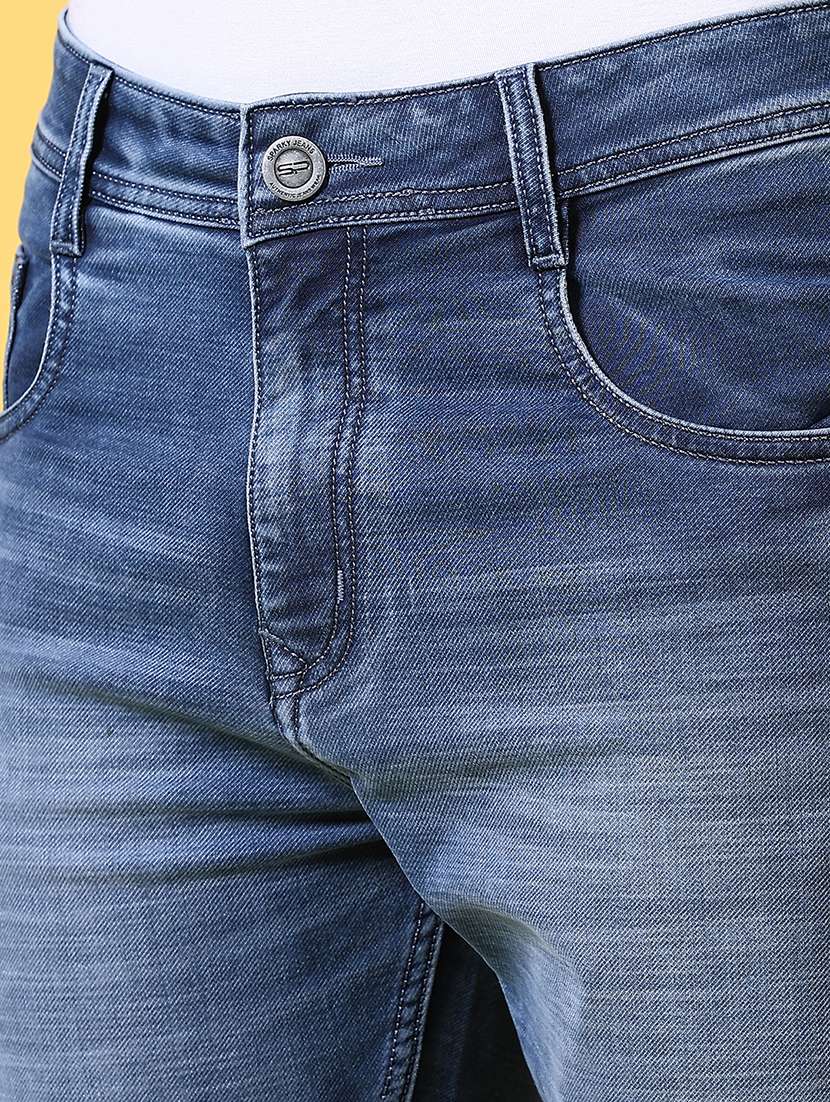 men washed mid rise denim jeans - 21642616 -  Standard Image - 5