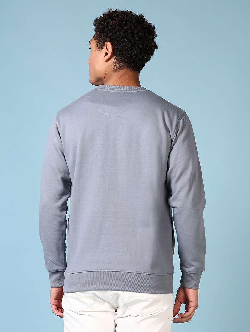 men long sleeves chest print sweatshirt - 21642637 -  Standard Image - 3