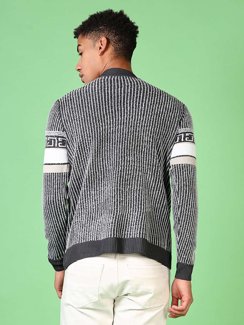 men long sleeves self design pullovers - 21642663 -  Standard Image - 3