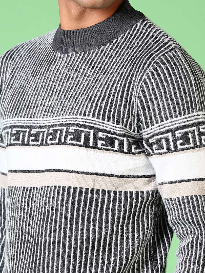 men long sleeves self design pullovers - 21642663 -  Standard Image - 5