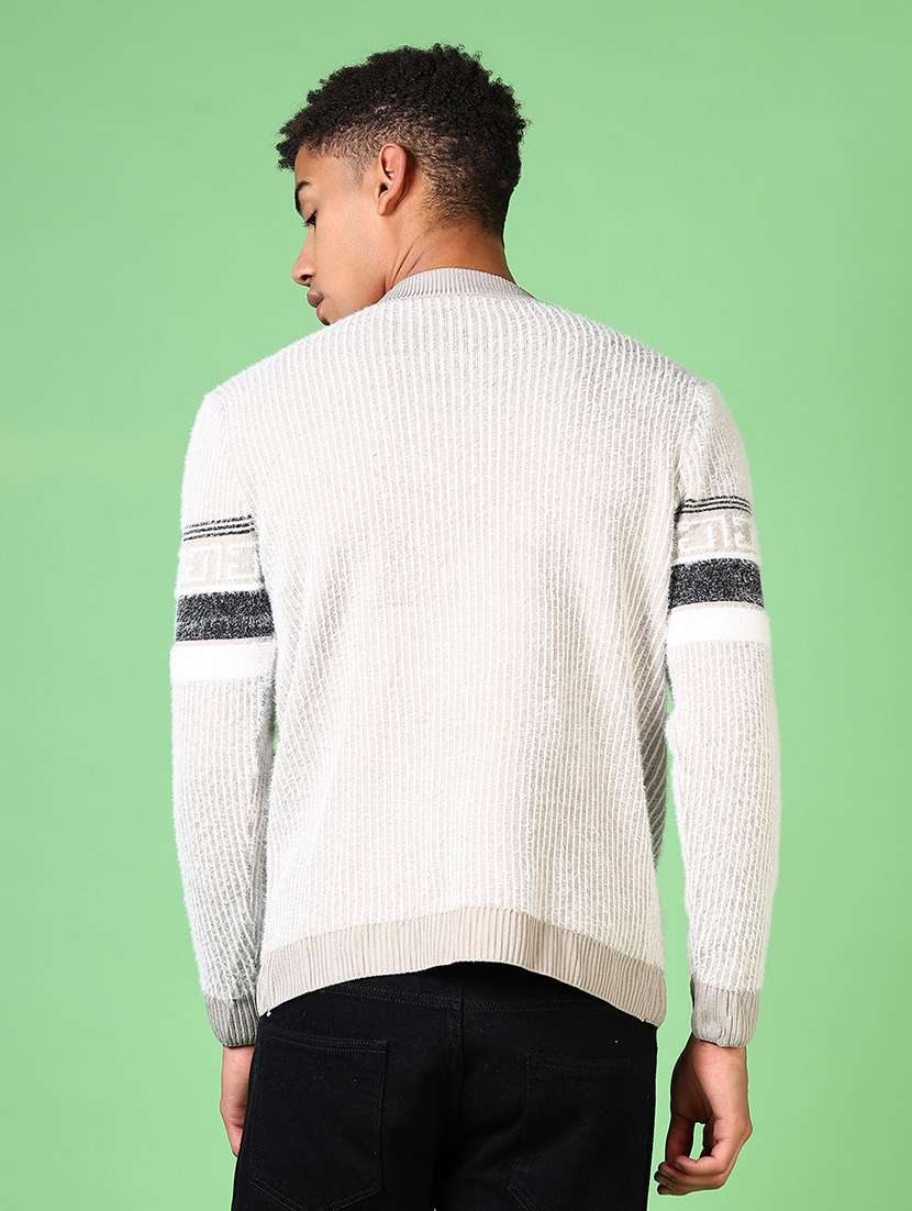 men long sleeves color block pullover - 21642664 -  Standard Image - 3