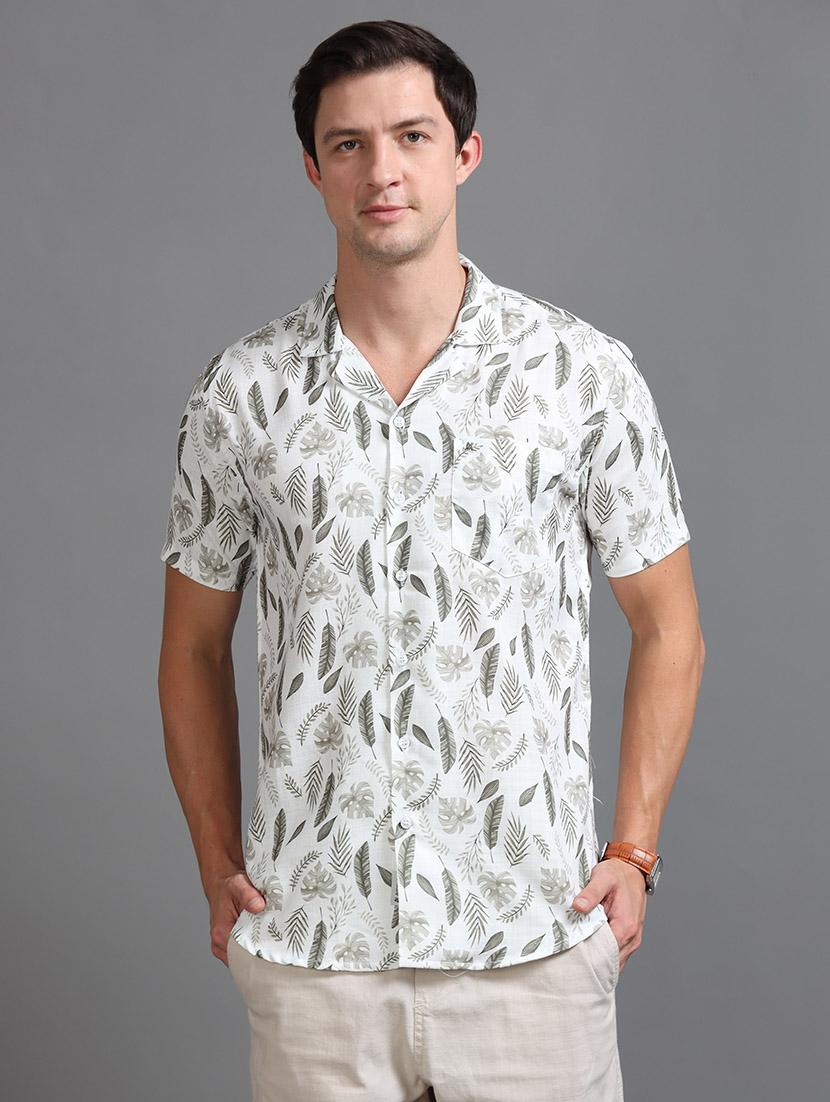 men printed short sleeve regular fit shirt - 21642811 - Zoom Image - 0