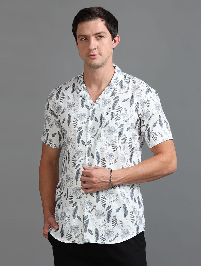 men printed short sleeve regular fit shirt - 21642812 - Zoom Image - 0