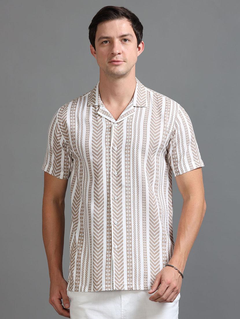 men printed short sleeve regular fit shirt - 21642822 - Zoom Image - 0