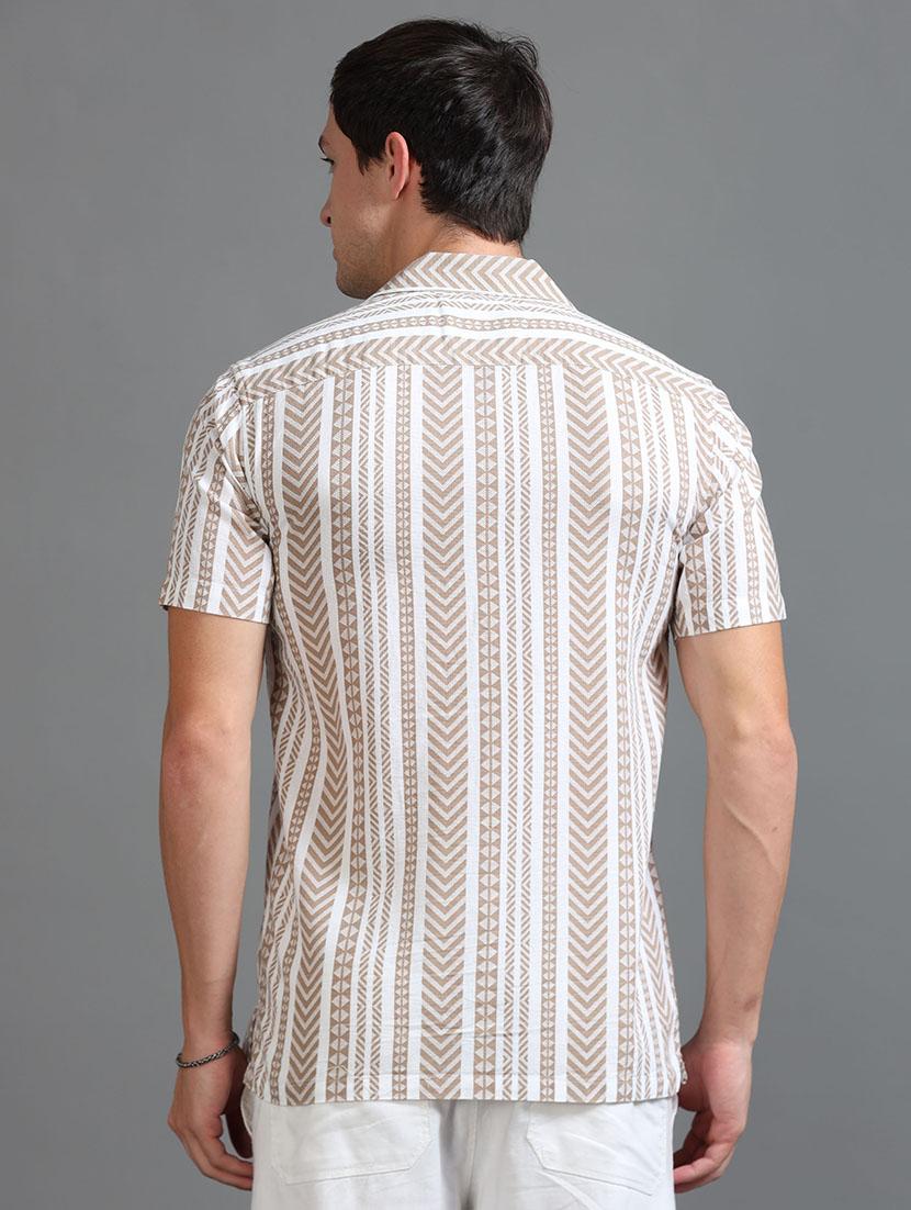 men printed short sleeve regular fit shirt - 21642822 - Standard Image - 3