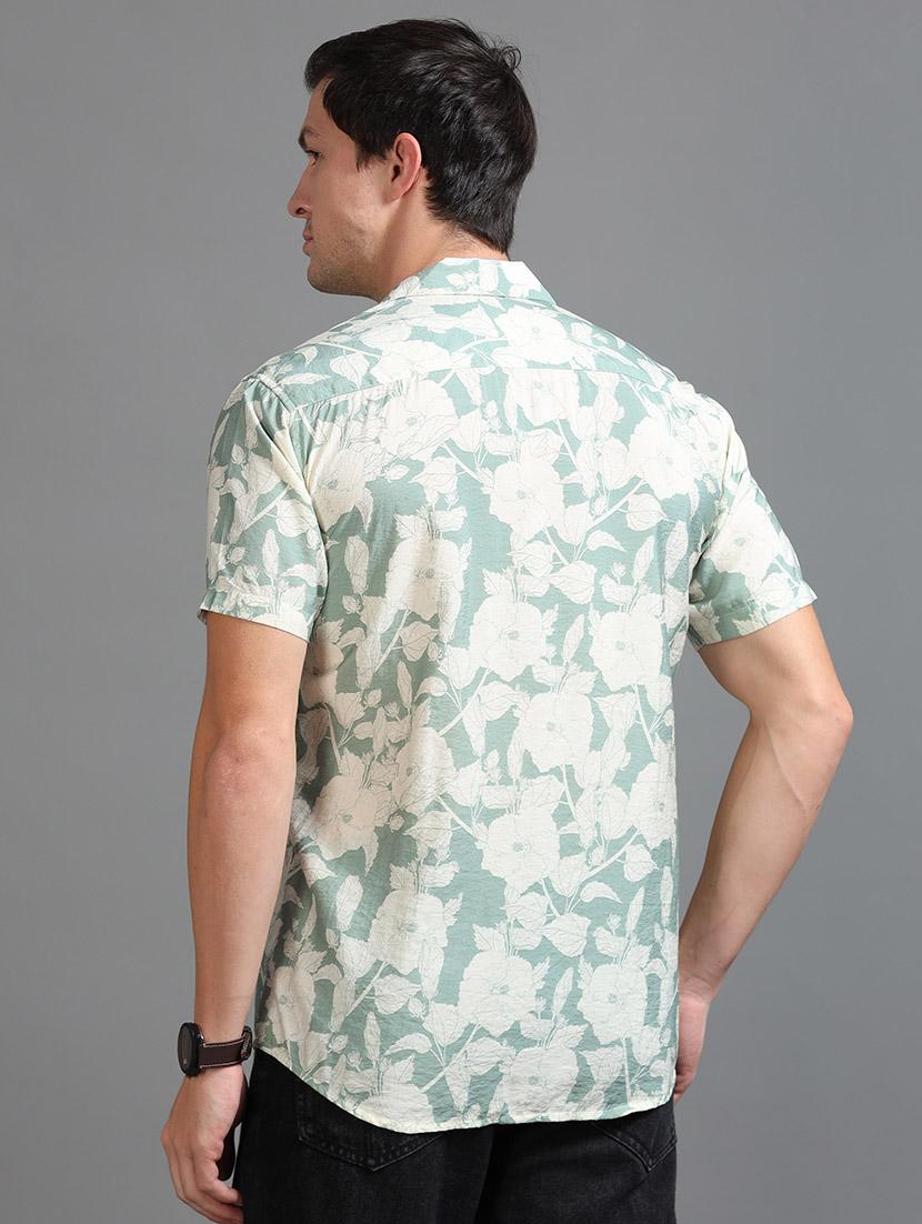 men printed short sleeve regular fit shirt - 21642832 - Standard Image - 3
