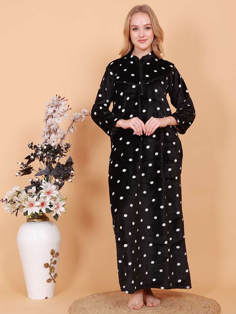 black wool nighty sleepshirts & - 21643082 -  Zoom Image - 0