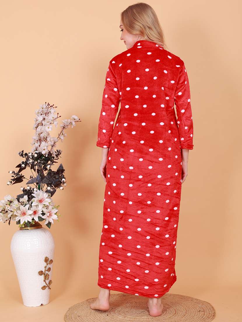 women printed long sleeves nighty - 21643087 -  Standard Image - 3