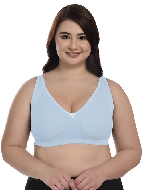 women light blue solid plus bra - 21643102 - Standard Image - 0