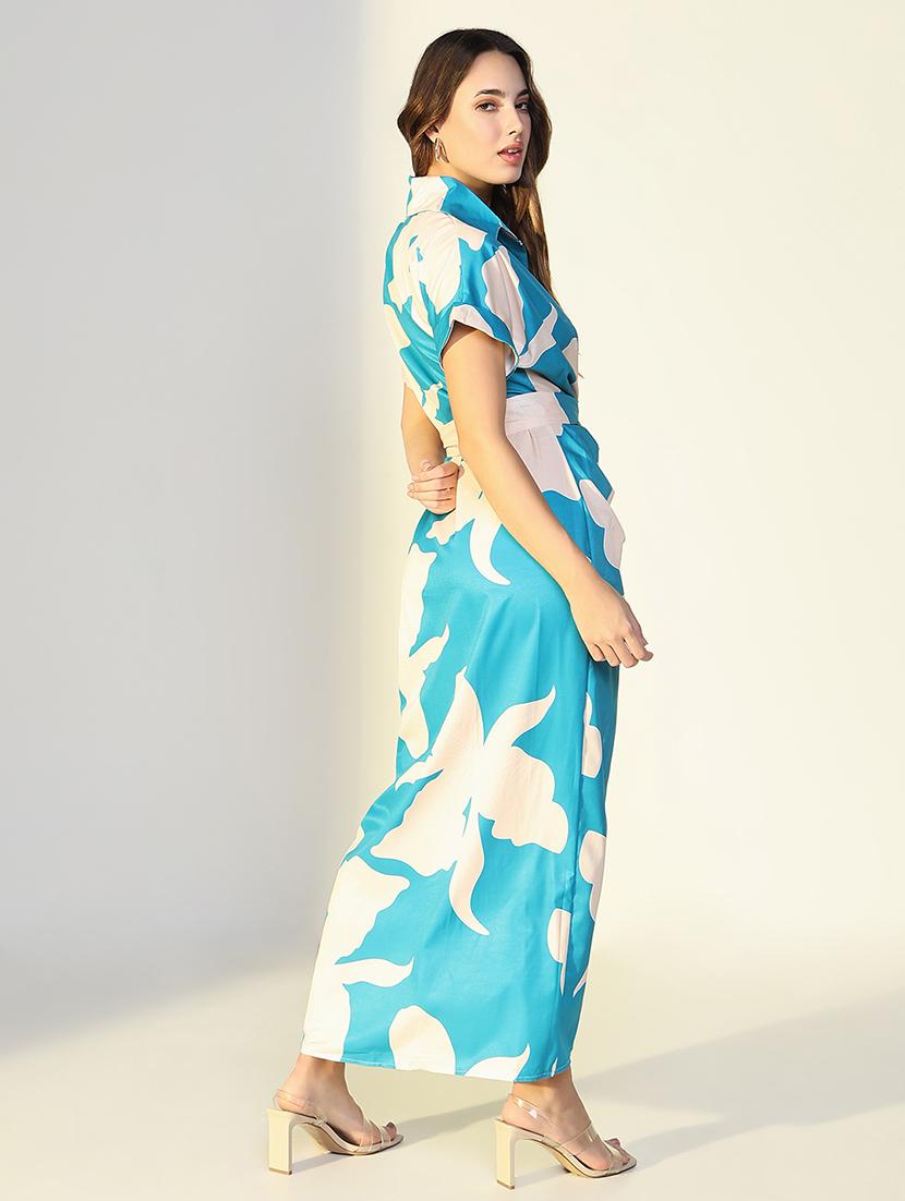 women floral printed collared shirt dress - 21643110 - Standard Image - 5