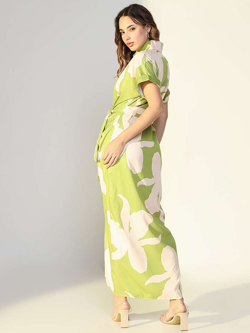 women floral print collared shirt dress - 21643111 -  Standard Image - 3