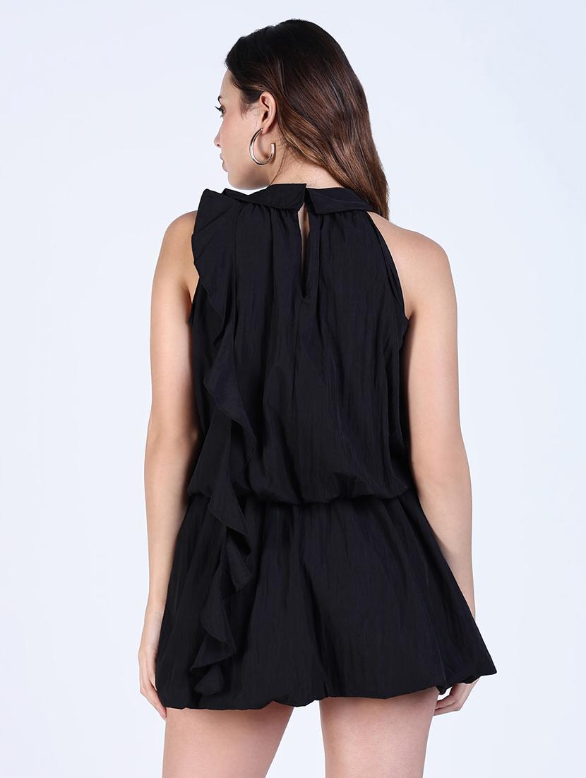 women solid halter neck a-line dress - 21643122 - Standard Image - 3