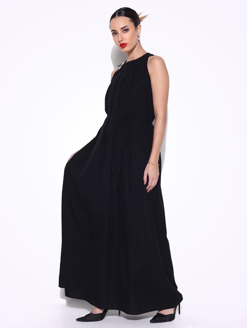women solid halter neck a-line dress - 21643131 - Standard Image - 5