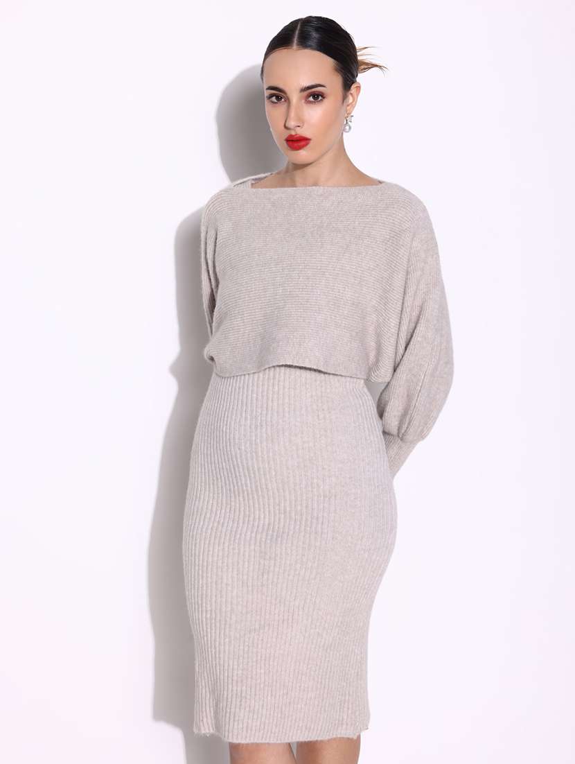 women winter wear bodycon dress with pullover - 21643137 -  Standard Image - 5