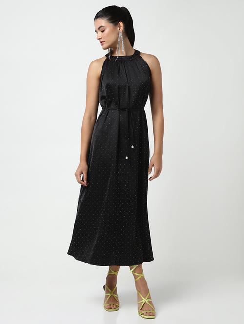women polka doted halter neck a-line dress - 21643157 -  Standard Image - 0